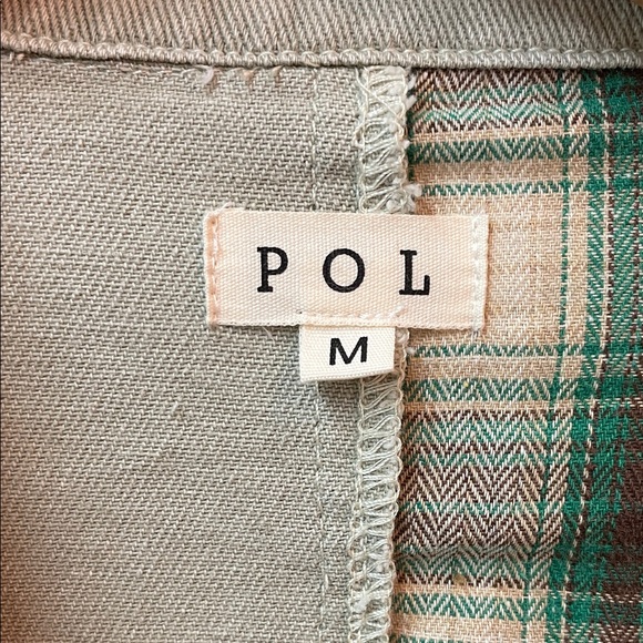 POL Green and Cream Plaid Jacket - Picture 2 of 8